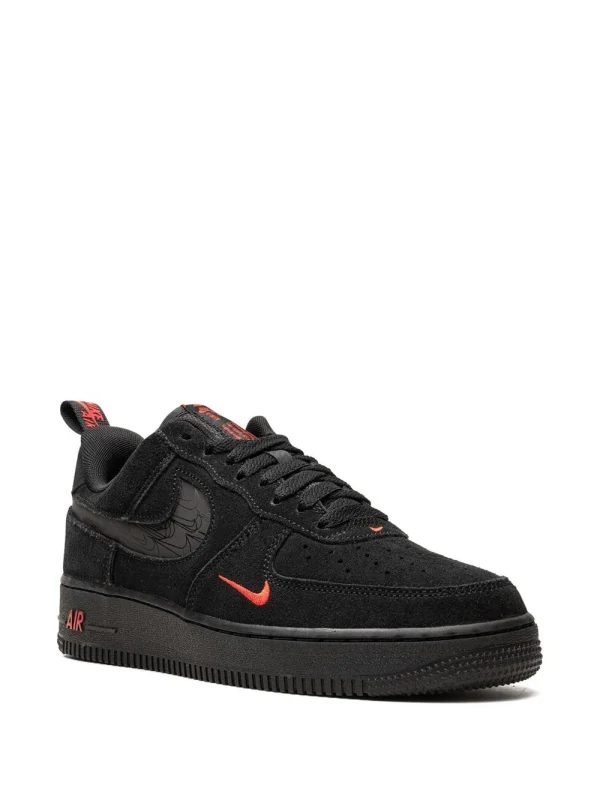 Nike Air Force 1 Low "Multi Swoosh Black/Crimson" sneakers - Image 2