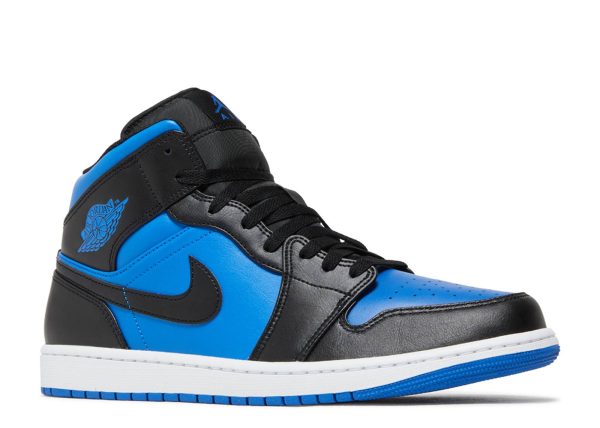 AIR JORDAN 1 MID 'BLACK ROYAL BLUE' - Image 2