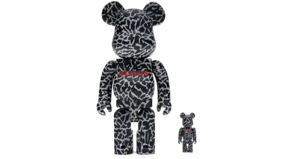 Bearbrick Atmos Reverse Elephant 100% & 400% Set Black